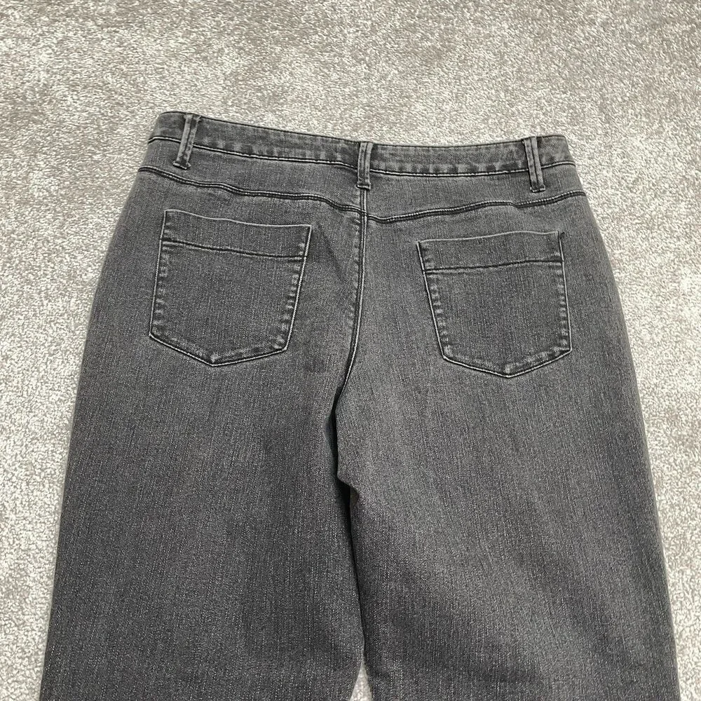 Coldwater Creek Women's Black Wide-Leg Jeans